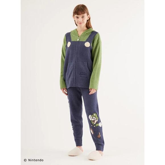 NWT Gelato Pique SUPER MARIO LUIGI Parka & Long Pants Pajama Set Sz M Cozy - Picture 1 of 16